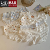 SHANCHAO甜美可爱内裤女士设计薄款透气中腰女生少女三角短裤