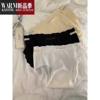 SHANCHAO树懒少女冰丝内裤女中腰字母短裤裆蜜桃包臀性感夏季薄款