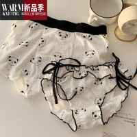 SHANCHAO可爱熊猫黑白系带绑带一男一女情侣情调纯欲内裤情人节送男友礼物