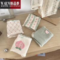 SHANCHAOA类5条内裤女学生少女生日系印花中腰透气三角裤卡通