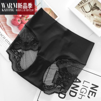 SHANCHAO高腰性感收腹内裤女白色蕾丝透明平角裤舒适时尚欧美大码