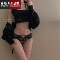 SHANCHAO「LA茉莉纯甜*性感皱皱清纯甜美雪纺碎花镂空蕾丝三角内裤