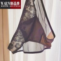 SHANCHAO法式轻奢重工刺绣蕾丝内裤女士性感诱惑中低腰三角裤包臀底裤头