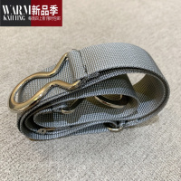 SHANCHAO帆布腰带女窄无弹力可调节长短百搭牛仔裤皮带束腰毛衣外套配jk裙