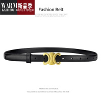 SHANCHAO凯旋门女士皮带百搭牛仔裤带2023新款细腰带女式时尚装饰黑色