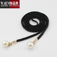 SHANCHAO时尚编织腰绳女装饰小腰带女士连衣裙子百搭皮带简约打结腰链裙带