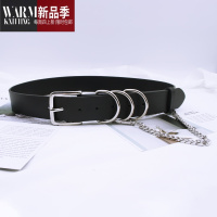 SHANCHAO欧美百搭风衣西装腰带女酷ins配裙子牛仔裤装饰潮流黑色皮带