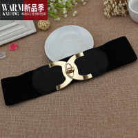 SHANCHAO松紧腰带女弹力腰封韩版百搭连衣裙子宽腰带修身装饰皮带百搭束腰