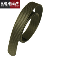 SHANCHAO3.4cm宽无头皮带男 尼龙帆布腰带户外休闲透气女单独带条没有扣头