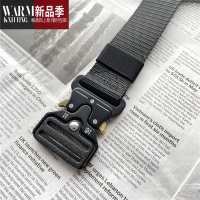 SHANCHAO帆布腰带男女日系工装战术机能风牛仔裤裤腰带欧美时尚免打孔皮带