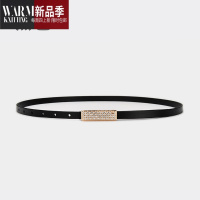 SHANCHAO皮带女士2022新款流行水钻腰带女装饰配裙子毛衣黑色百搭腰链