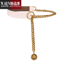 SHANCHAO宽腰带女腰链条装饰西装大衣ins潮配裙子时尚百搭金属皮带潮