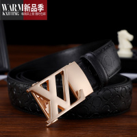 SHANCHAO皮带男士自动扣2022腰带潮流压花商务年轻人礼盒裤带