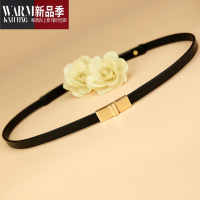 SHANCHAO腰带女头层简约百搭韩国黑色小皮带细时尚装饰配连衣裙潮