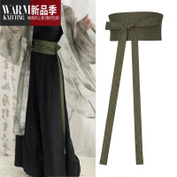 SHANCHAO古风汉服超长3米多腰封古装裾马面裙装饰腰带复古纯色质感束腰