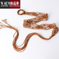 SHANCHAO民族风编织腰带女配裙子复古休闲装饰腰链波西米亚个性绳子配饰潮