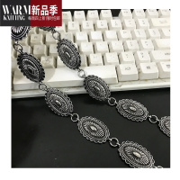 SHANCHAO民族风古银色金属腰链女配连衣裙子复古辣妹ins毛衣装饰链条腰带