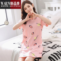SHANCHAO睡裙女夏季短袖夏装可爱卡通女士甜美加大码家居服可外穿