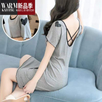 SHANCHAO”莫代尔睡裙女夏季露背性感爱美中长款可外穿家居服网红镂空