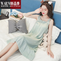 SHANCHAO吊带睡裙女夏天性感长款少女士睡衣裙带胸垫夏季薄款甜美可爱