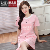 SHANCHAO夏季韩版女士全短袖睡裙公主可爱卡通睡衣薄款连衣裙子家居服