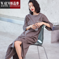 SHANCHAO2023年新款睡裙女夏季孕妇长款脚踝长裙性感学生韩版宽松睡衣