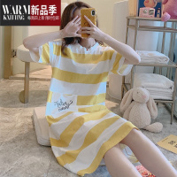 SHANCHAO韩版睡衣女夏季薄款学生可爱卡通睡裙女短袖甜美清新家居服