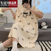 SHANCHAO公主风睡裙短袖夏天网红风睡衣女款夏季大码孕妇可爱库洛米家居服