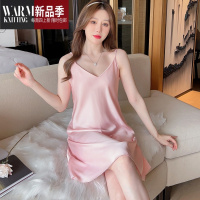 SHANCHAO睡衣女士夏季冰丝吊带裙露背睡裙性感高级感夏天连衣裙家居服