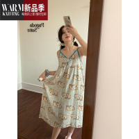 SHANCHAOHomedress 夏季凉感露背睡衣吊带睡裙薄款中长家居裙女