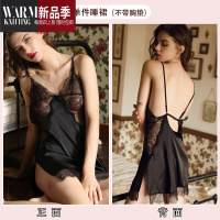 SHANCHAO[79] 性感睡衣夏季带胸垫冰丝高级感纯欲吊带睡裙