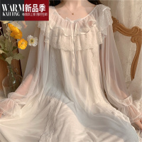 SHANCHAO200斤款大码女装胖妹妹mm公主风性感蕾丝花边睡裙睡衣家居服