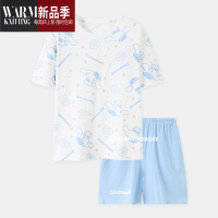 SHANCHAO玉桂狗睡衣女夏季短袖网红风可爱纯欲风睡裙夏天大码家居服