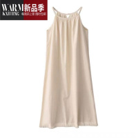 SHANCHAOins风韩系夏款流苏睡裙夏季女款吊带纯色简约居家睡衣长裙可外穿