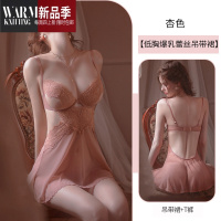 SHANCHAO性感睡衣纯欲风蕾丝情调内衣女款情趣夏款小胸高级感吊带睡裙
