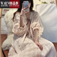 SHANCHAO200斤春季款大码女装胖妹妹mm连衣裙公主性感蕾丝睡裙睡衣家居服