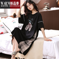 SHANCHAO睡裙女夏季可爱短袖中长款连衣裙子夏天2023年新款睡衣家居服