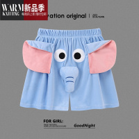 SHANCHAO大象短裤情侣夏季法兰绒睡裤卡通小丑鱼裤子男女鼻涕猪家居裤