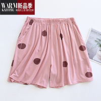 SHANCHAO冰丝莫代尔棉睡裤女夏薄款短裤休闲韩版宽松圆点五分裤家居裤外穿