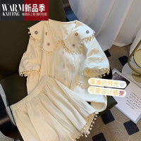 SHANCHAO胖mm加肥大码300斤睡衣套装短袖短裤开衫韩版甜美可爱风家居服240
