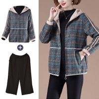 妈妈装秋装2022新款洋气套装中老年妈妈春秋装风衣女50到60岁外套 广赫