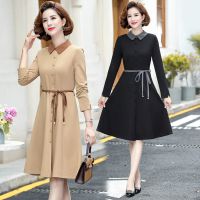 中老年女装连衣裙高贵洋气妈妈秋装长袖2022年新款中年裙子女40岁 广赫
