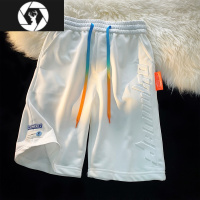 HongZun羽毛球运动短裤男夏季薄款潮牌美式街头胖子大码宽松阔腿五分裤子