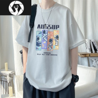 HongZun高中学生夏季短袖T恤衫男青少年初中生小众宽松帅气打底