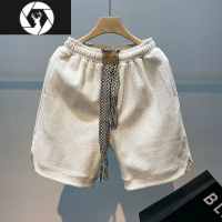 HongZun编织抽绳短裤男夏季外穿美式休闲五分裤潮牌ins高街运动篮球裤子