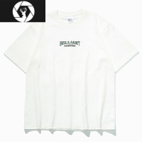 HongZun美式复古320g短袖T恤男夏越野车印花正肩体恤打底衫