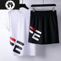 HongZun冰丝短袖T恤男孩初中学生篮球服套装青少年大童夏装一套运动球衣