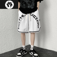 HongZun欧美短裤男夏季薄款休闲宽松大码五分裤潮牌美式篮球过膝运动裤子