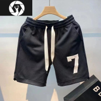 HongZun痞帅潮牌夏季宽松短裤男士百搭直筒休闲五分裤子男运动松紧沙滩裤