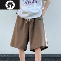 HongZun夏季薄款运动短裤男潮流跑步健身篮球条纹休闲裤美式宽松五分裤子